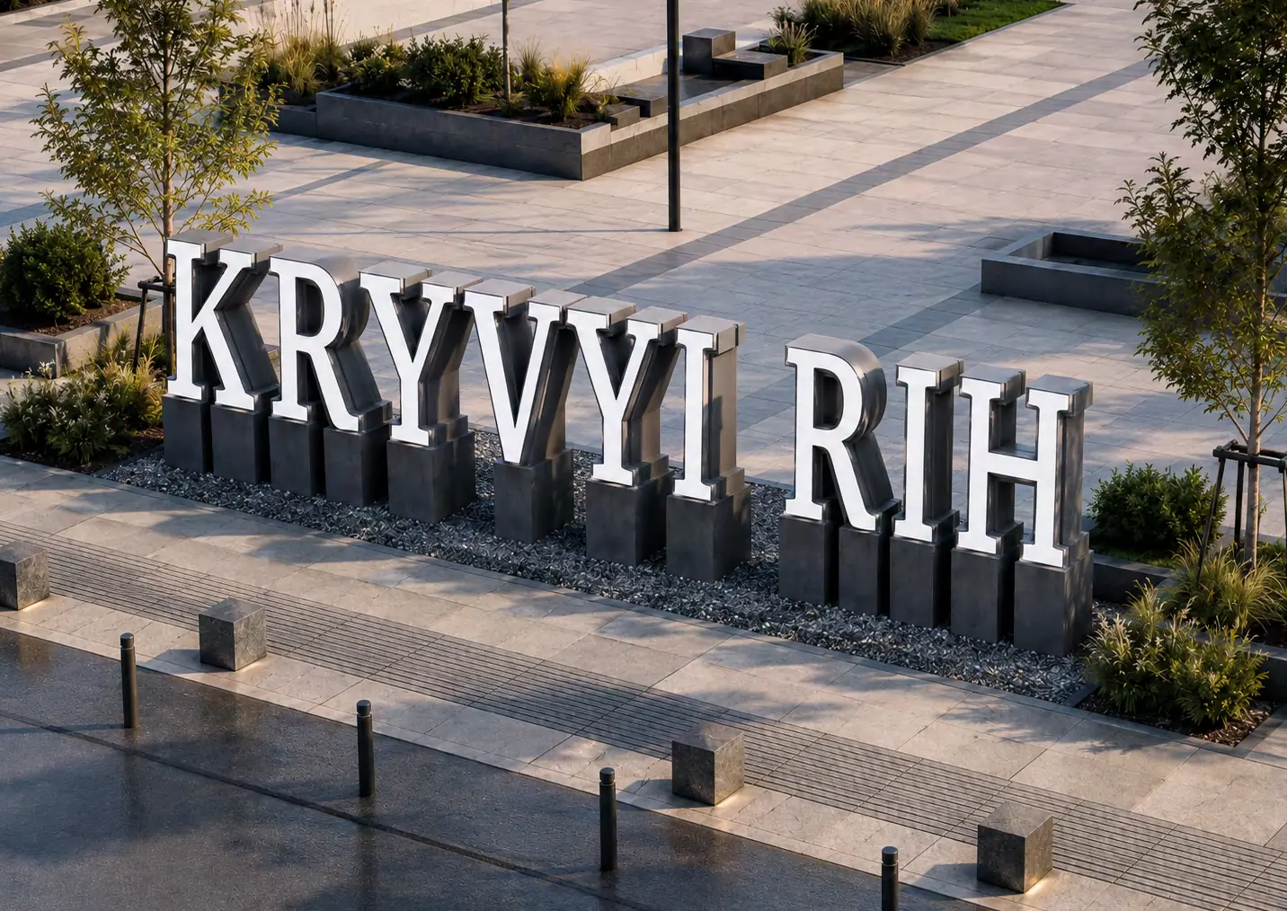 3D-друкований логотип та архітектурний напис
