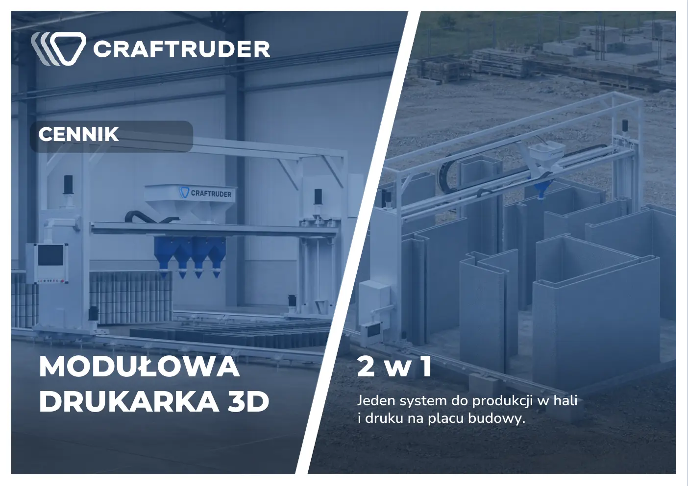 Okładka cennika urządzeń CRAFTRUDER na 2026 rok