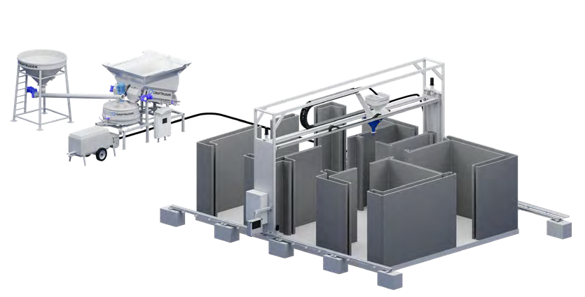 Конфігурація для 3D-друку бетоном на об’єкті з каталогу CRAFTRUDER